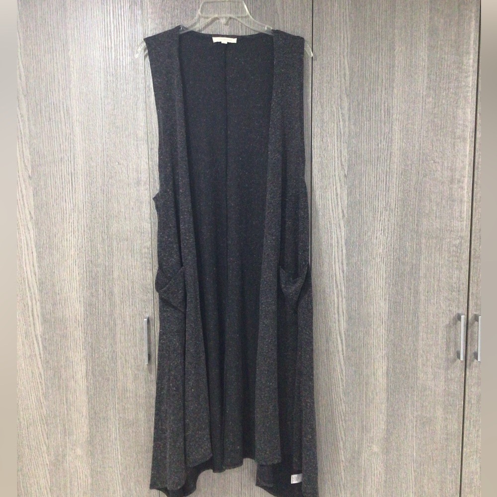 Elegant Black Open-Front Cardigan